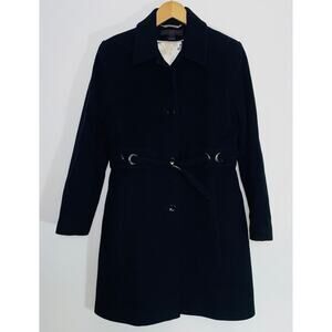 Via Spiga Wool & Cashmere Blend Coat -‎ Women's Size 12 - Soft & Lovely w/ Belt